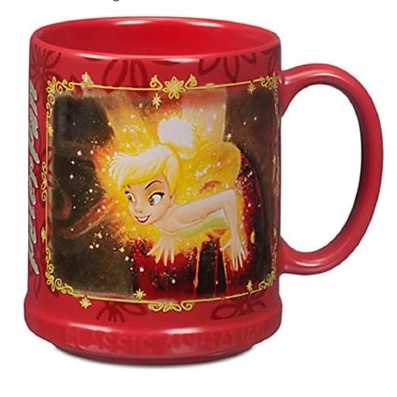 Disney Tinkerbell Red Ceramic Coffee Mug Cup - Picture 7 of 8